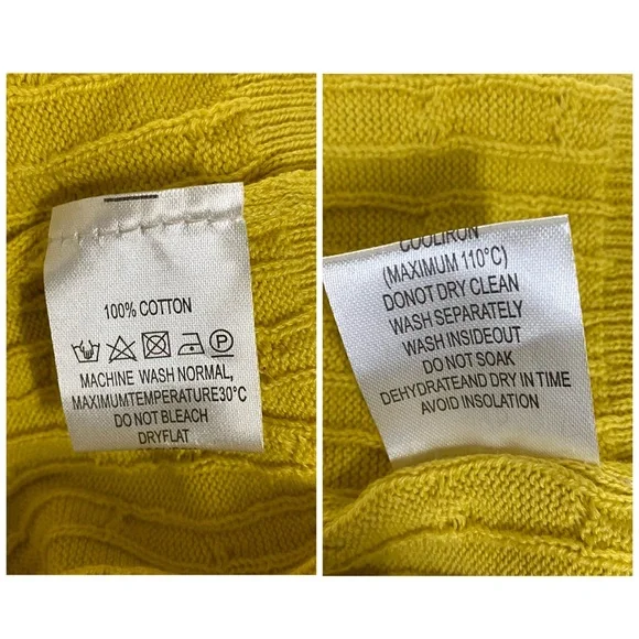 OXKNIT Men's Vintage Polo Shirts Retro 70s Knit Golf Shirts Yellow Size XL - Picture 6 of 6